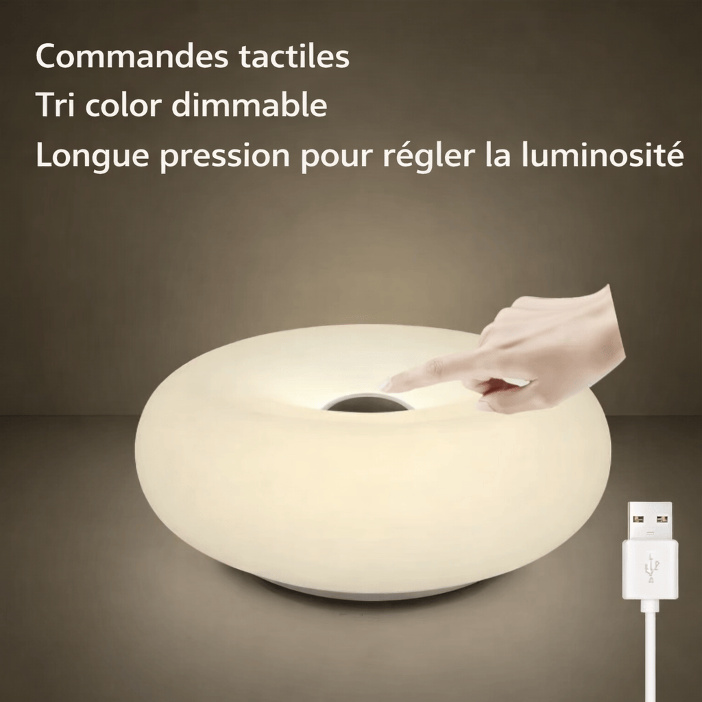 Lampe de chevet design tactile avec réglage de lumière et couleur