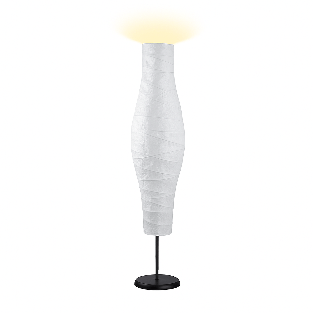 Abat jour lampe sur pied blanc avec design moderne et éclairage d’ambiance intérieur