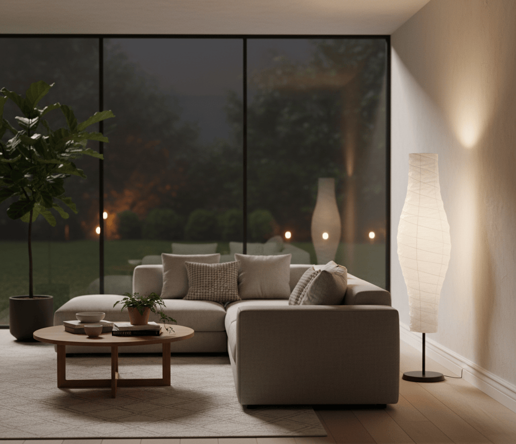 Abat jour lampe sur pied diffusant une lumière douce pour éclairage d’ambiance