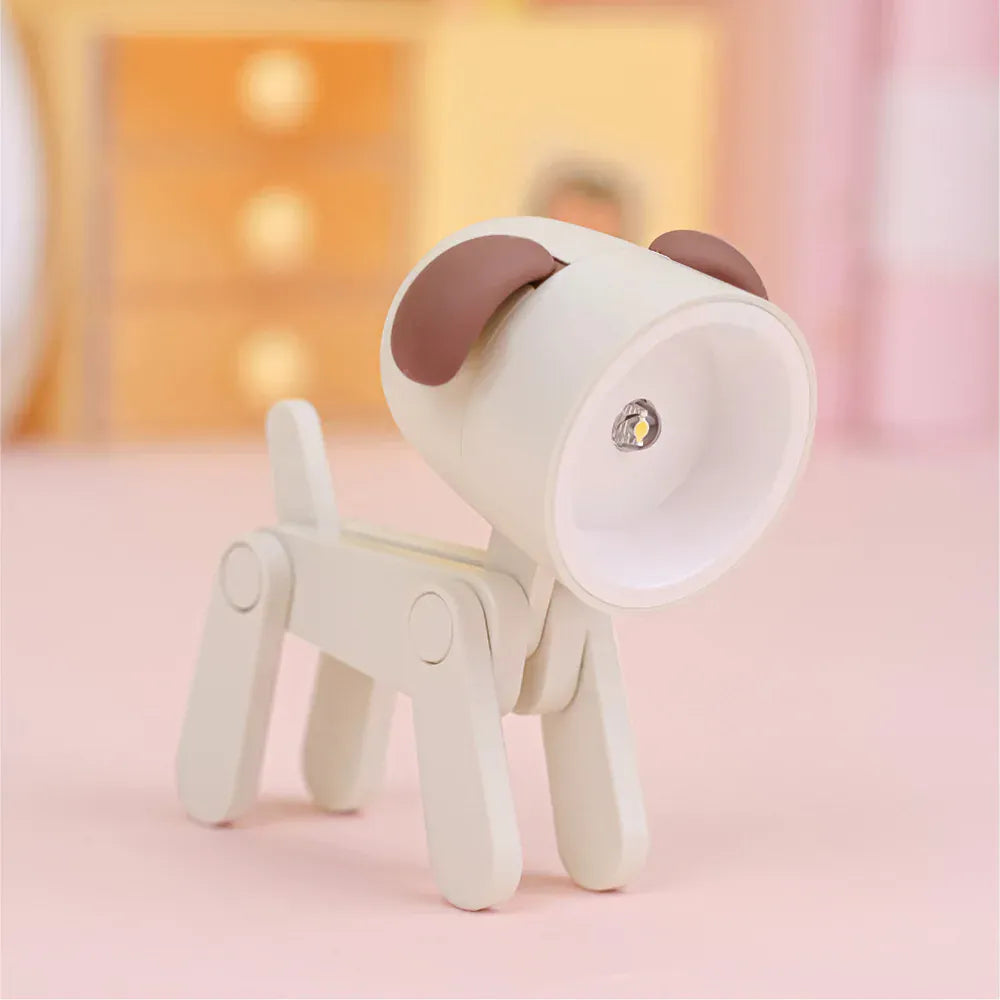 Lampe enfant LED en forme de chien blanc, veilleuse douce pour chambre bébé et enfant