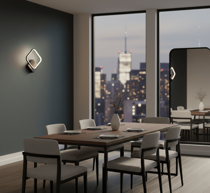Applique murale cuisine LED dans une salle à manger moderne, éclairage mural élégant