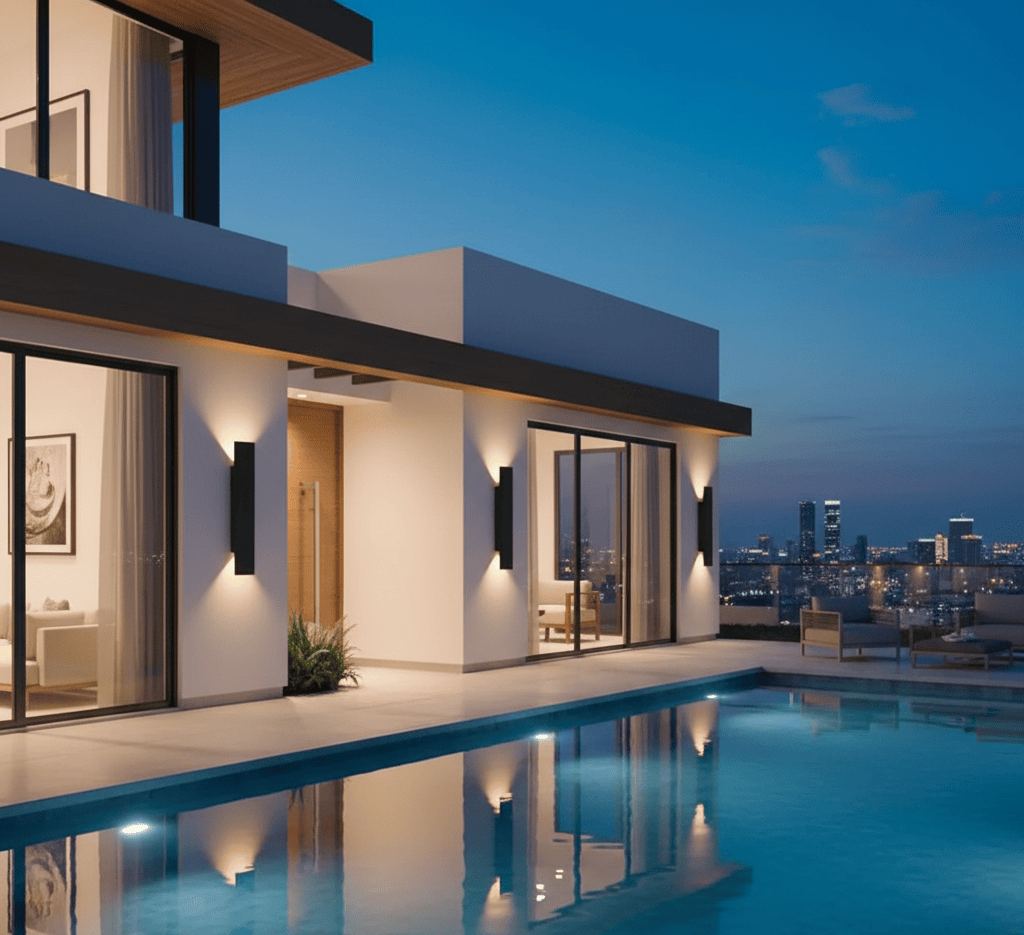 Applique murale design LED pour éclairage de terrasse moderne