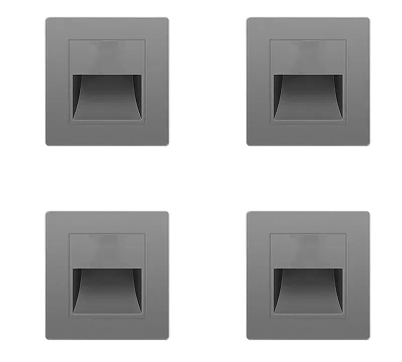 Applique murale escalier LED finition bois foncé