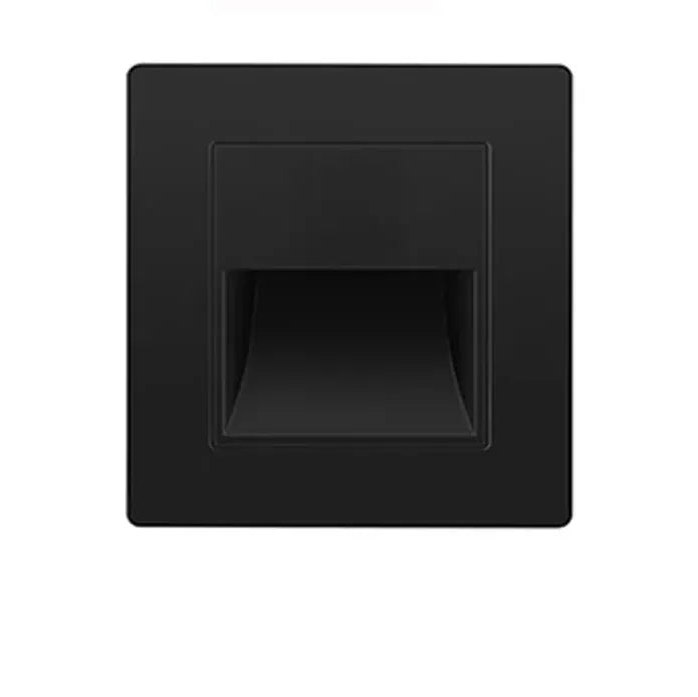 Applique murale escalier LED carrée noire design moderne