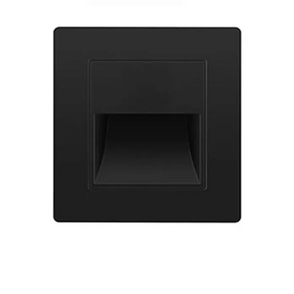 Applique murale escalier LED carrée noire design moderne