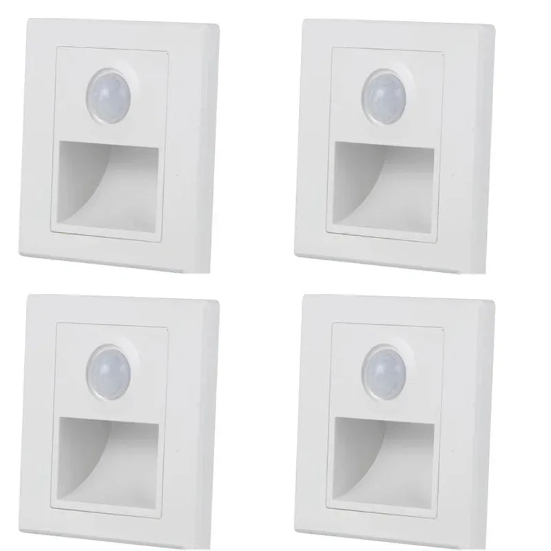 Pack d’appliques murales escalier LED blanches pour éclairage mural décoratif