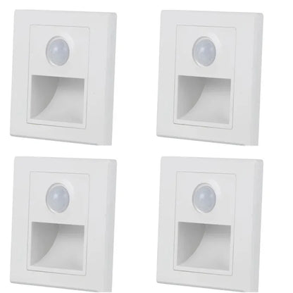 Pack d’appliques murales escalier LED blanches pour éclairage mural décoratif