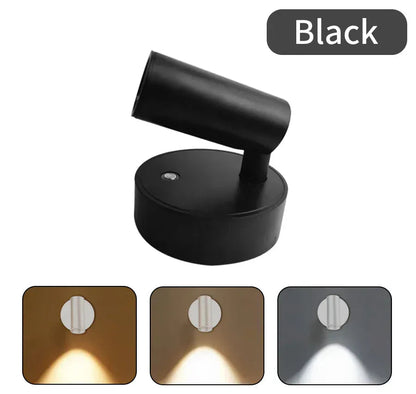 Applique murale intérieur LED noire, lampe murale design pour intérieur moderne