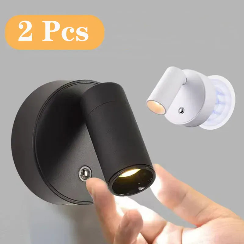 Pack de 2 appliques murales intérieur LED rechargeables, éclairage mural moderne