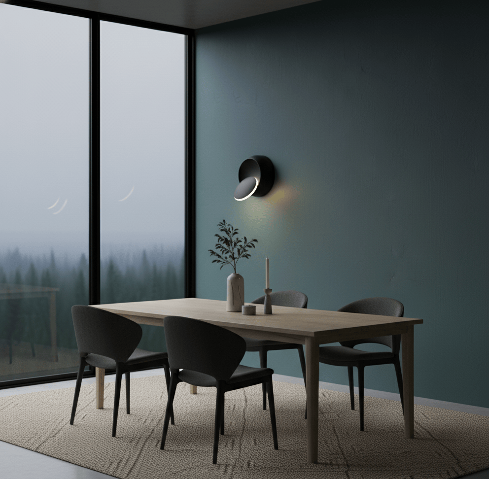 Applique murale sans fil LED utilisée comme éclairage décoratif mural dans un intérieur moderne