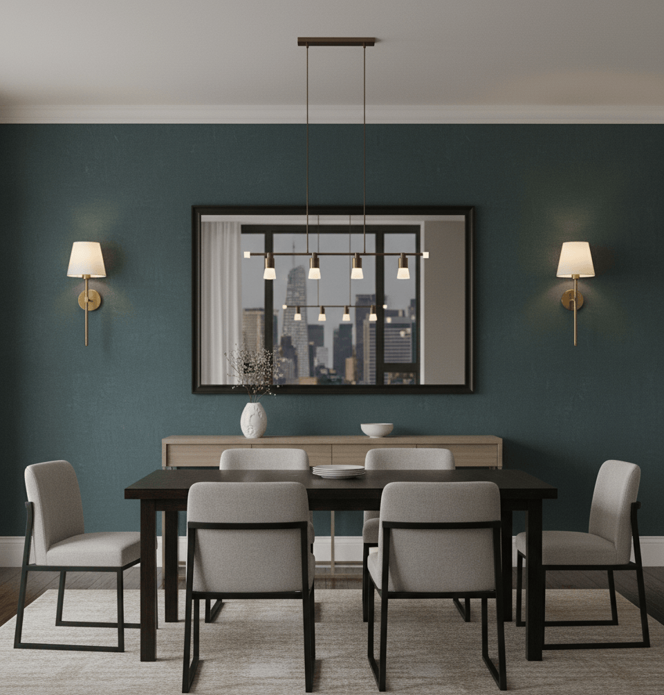 Applique murale sans fil LED design installée dans un salon moderne pour éclairage décoratif