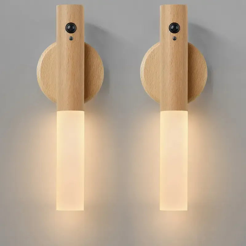 lot de 2 appliques tete de lit murales en bois, eclairage symetrique pour chambre adulte