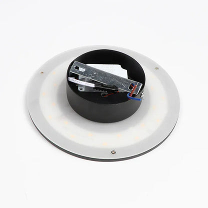 Vue arrière d’une applique murale moderne LED avec support de montage mural.