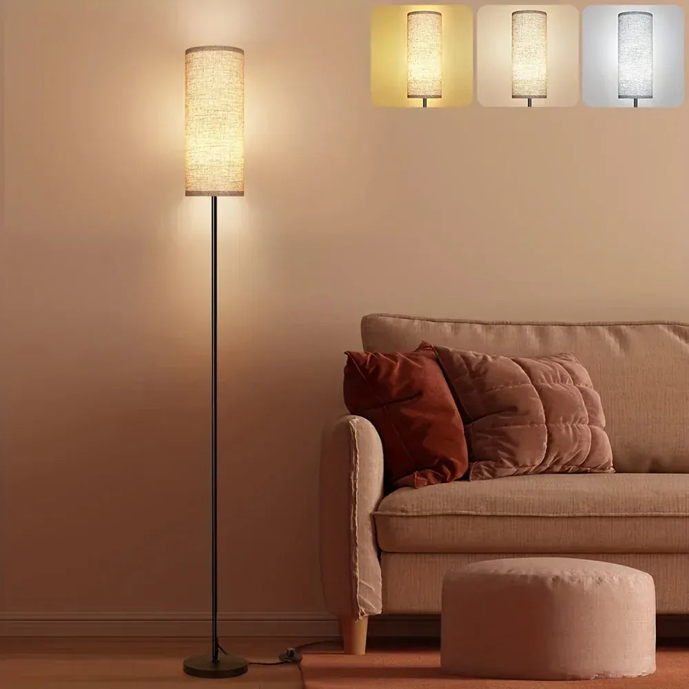 Lampadaire sur pied design intégré à une décoration intérieure moderne