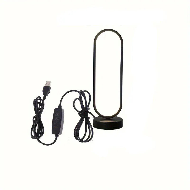 Lampe de chevet pour chambre à coucher avec câble d’alimentation, design vertical moderne