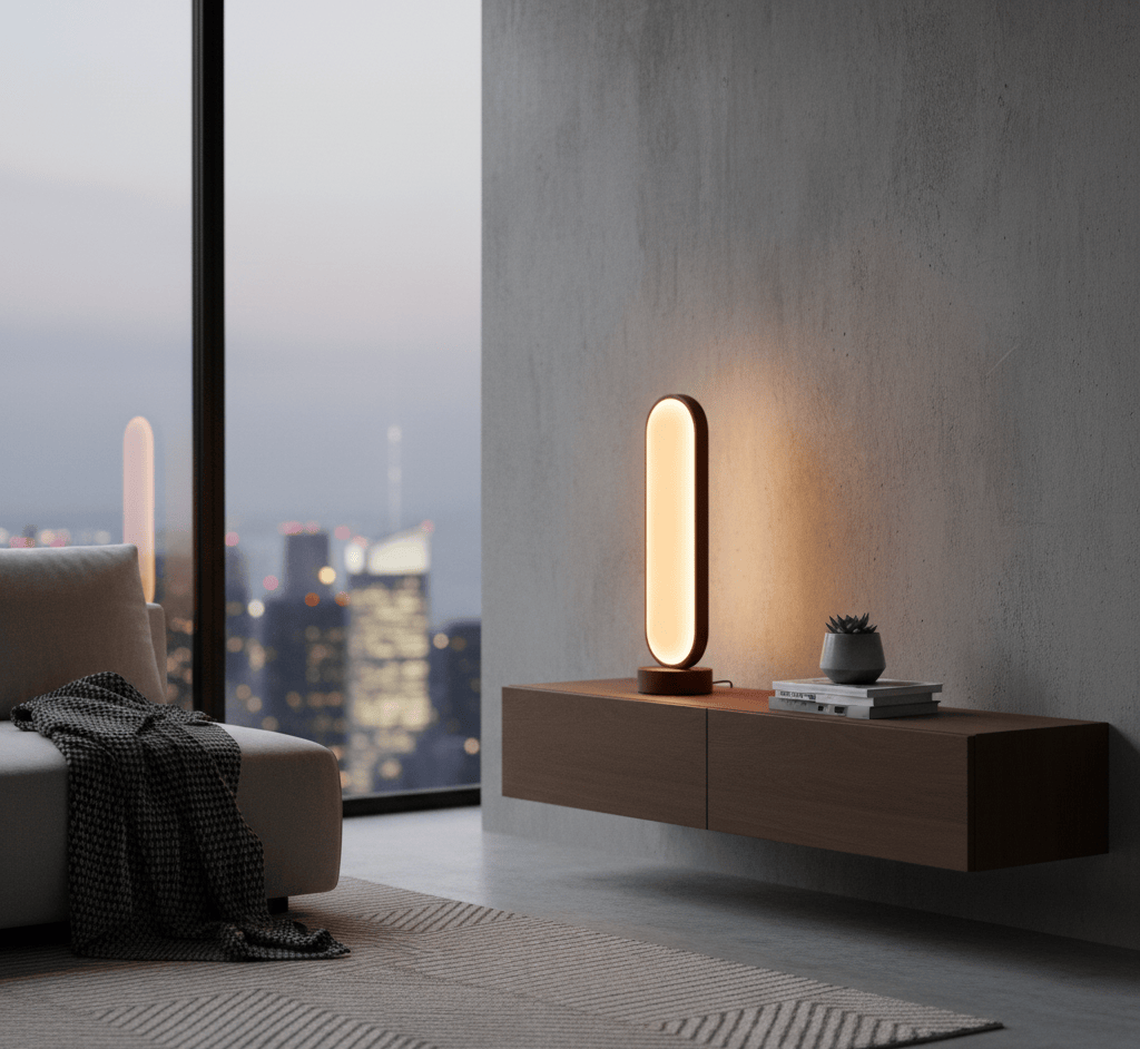 Lampe de chevet pour chambre à coucher avec éclairage d’ambiance moderne et chaleureux