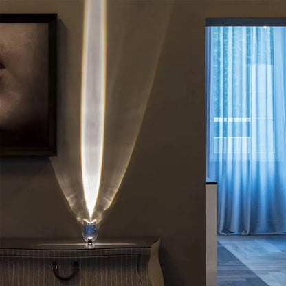 Lampe de chevet sans fil avec projection lumineuse murale