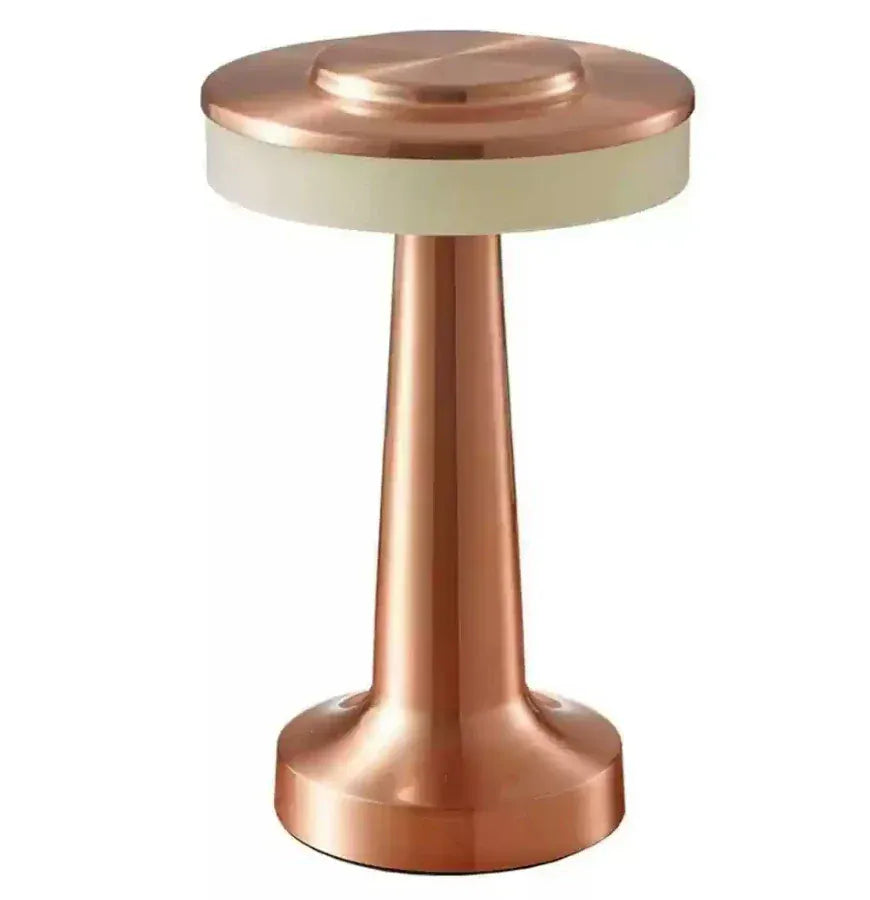 Lampe de chevet tactile LED coloris cuivre rose gold