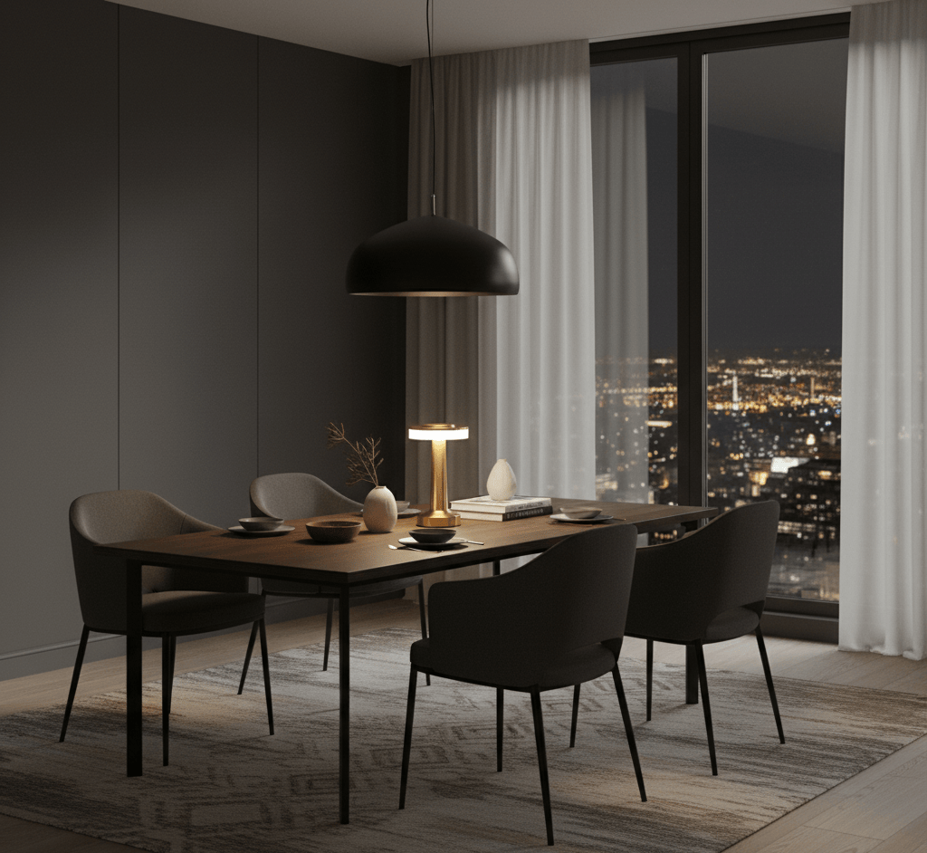 Lampe de chevet tactile LED utilisée comme lampe d’ambiance dans un salon