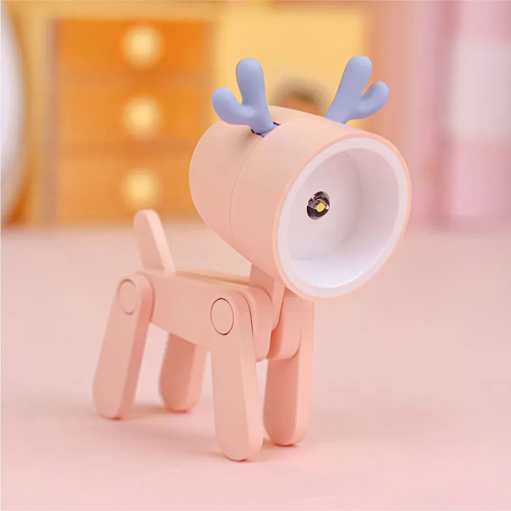 Lampe enfant LED cerf rose, veilleuse bébé idéale pour chambre enfant, lumière apaisante