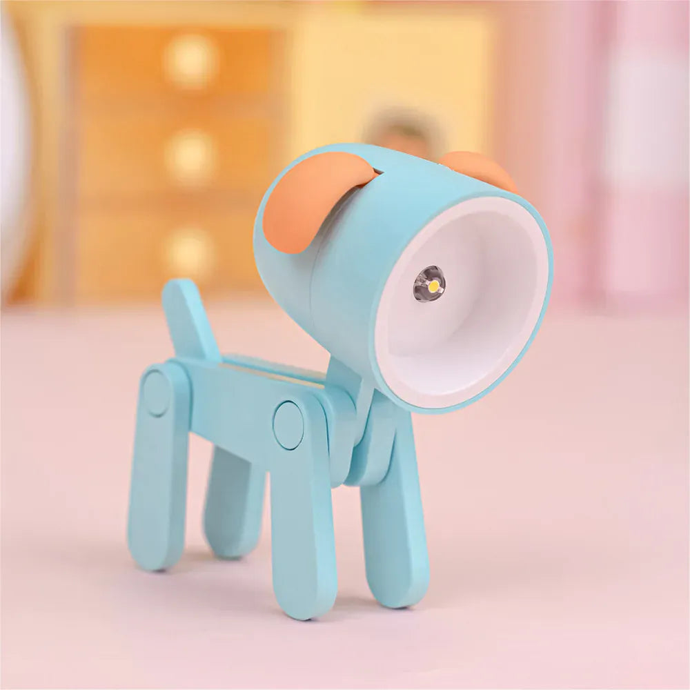 Lampe enfant LED en forme de chien bleu, veilleuse décorative pour chambre bébé et enfant, lumière douce sécurisée