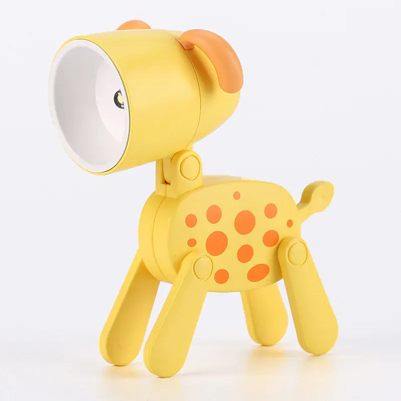 Lampe enfant LED chien jaune, lampe décorative pour chambre enfant, design ludique et sécurisé