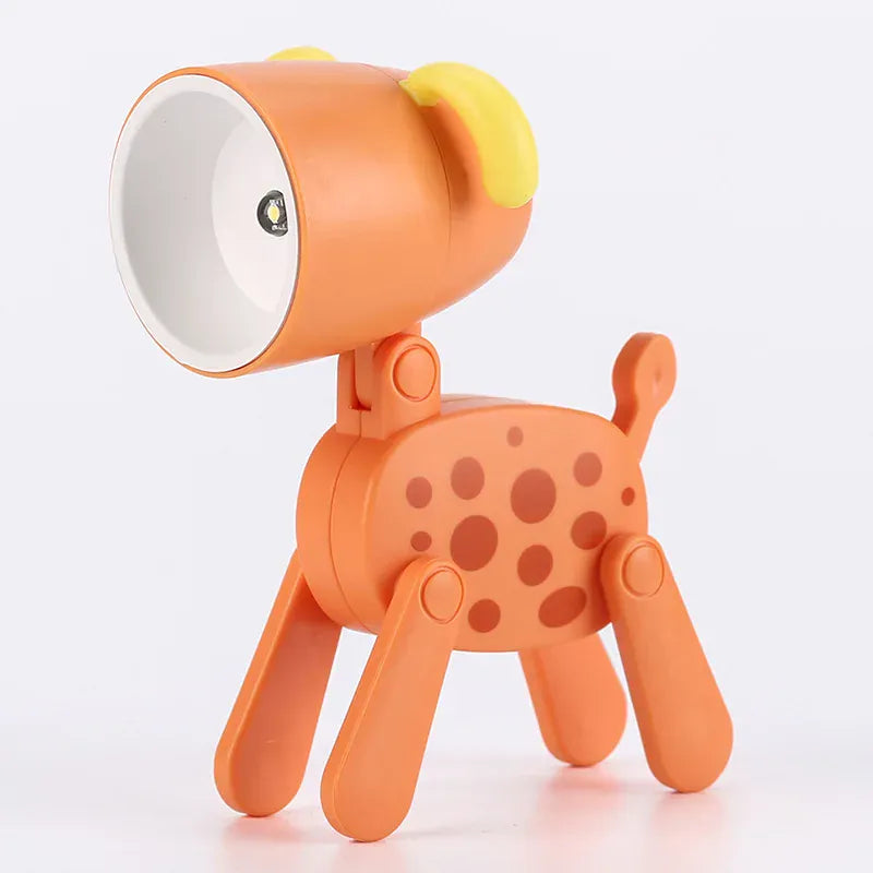 Lampe enfant LED chien orange, veilleuse décorative pour chambre enfant, lumière LED basse consommation