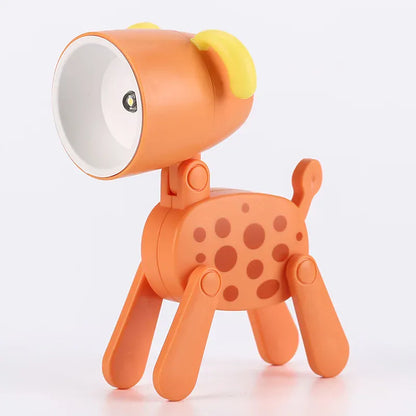 Lampe enfant LED chien orange, veilleuse décorative pour chambre enfant, lumière LED basse consommation