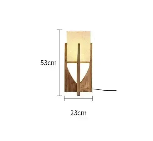 Lampe en bois 53 cm de hauteur, éclairage d’appoint décoratif pour intérieur.