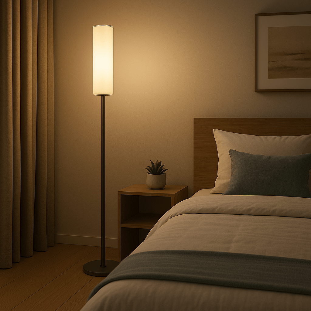 Lampe sur pied salon idéale pour éclairer un coin canapé avec style