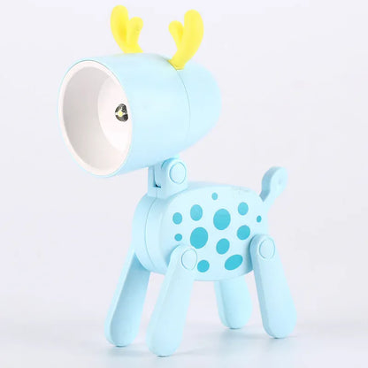 Lampe enfant LED en forme de cerf bleu, veilleuse douce pour chambre enfant