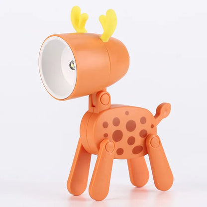 Lampe enfant LED en forme de cerf orange, veilleuse douce pour chambre enfant