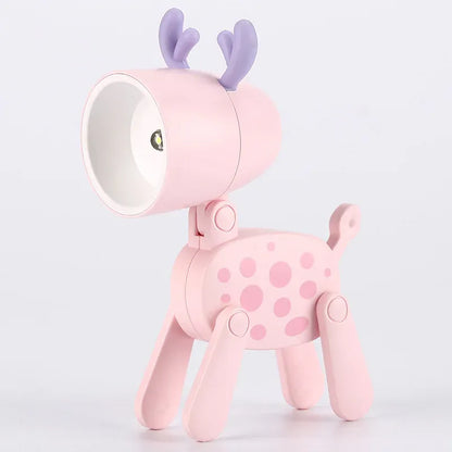 Lampe enfant LED en forme de cerf rose, veilleuse douce pour chambre enfant