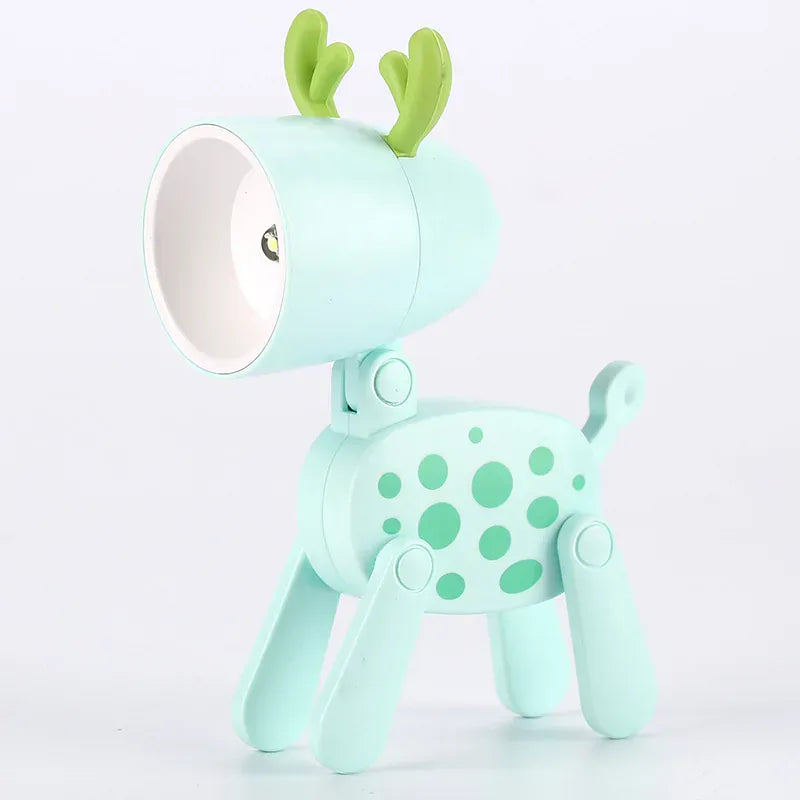 Lampe enfant LED en forme de cerf vert, veilleuse douce pour chambre enfant