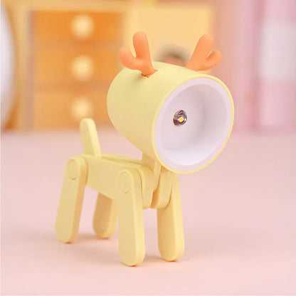 Lampe enfant LED en forme de cerf jaune, veilleuse douce pour chambre enfant