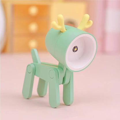 Lampe enfant LED en forme de cerf vert, veilleuse douce pour chambre enfant