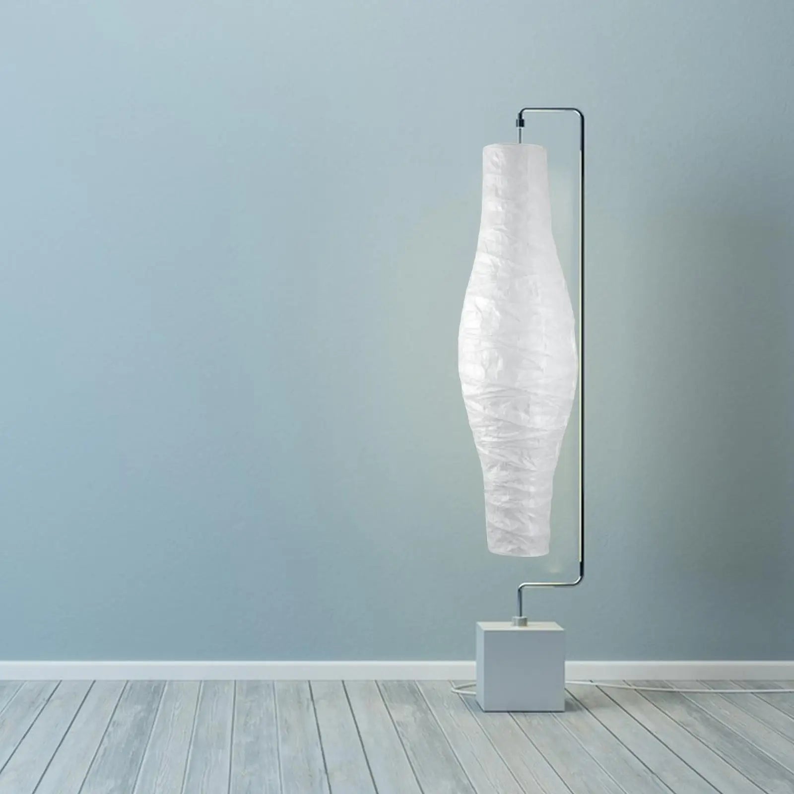 Abat jour lampe sur pied avec lumière chaude créant une ambiance cosy