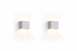 Applique murale LED cubique blanche avec éclairage haut et bas, design mural moderne
