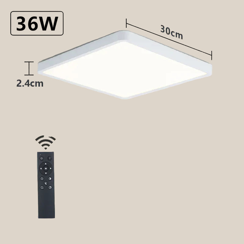 Luminaire mural carré 36W avec contrôle via télécommande