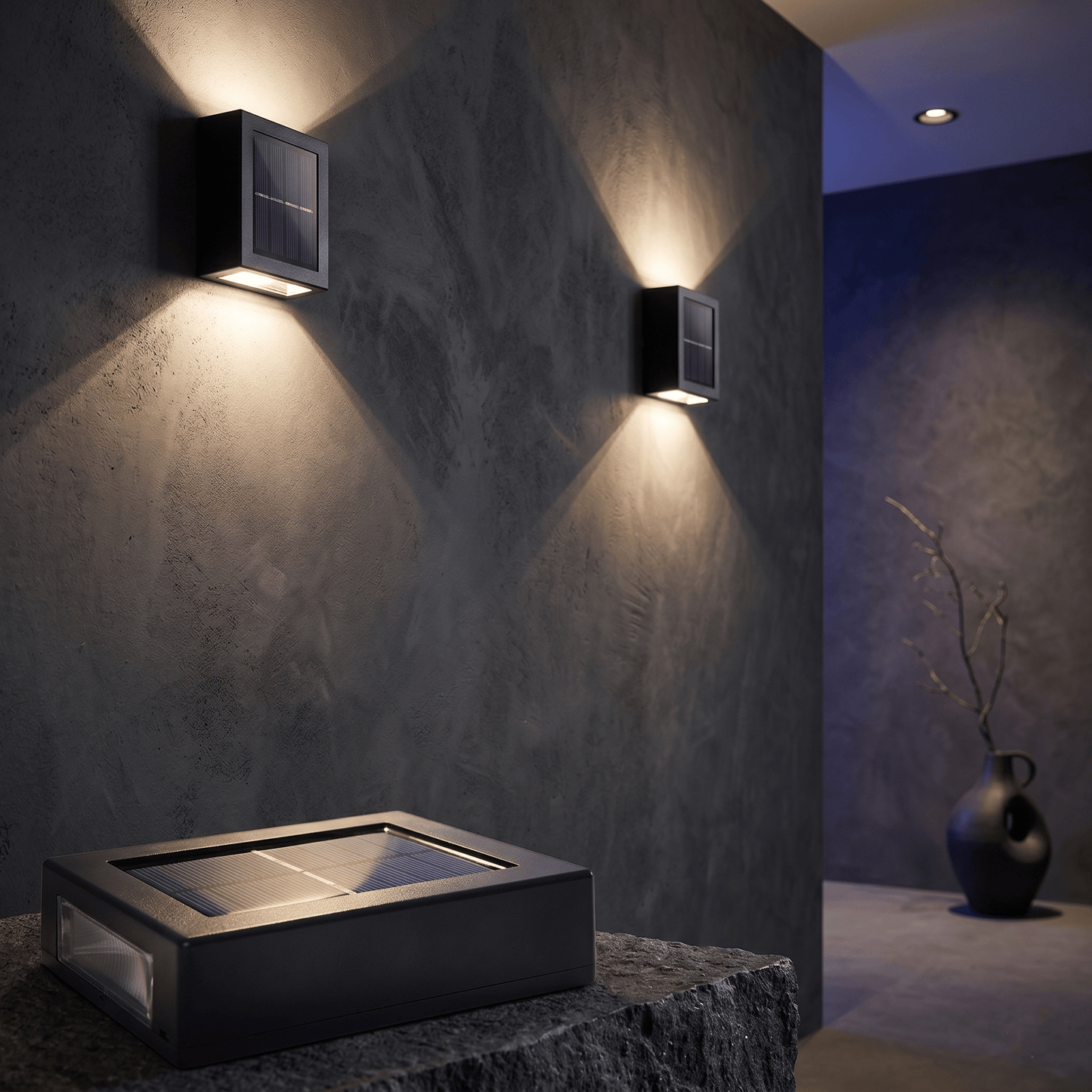 Luminaire extérieur LED lumière chaude, applique murale pour ambiance chaleureuse en extérieur