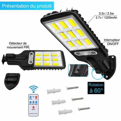 Lampe extérieur solaire détecteur de mouvement
