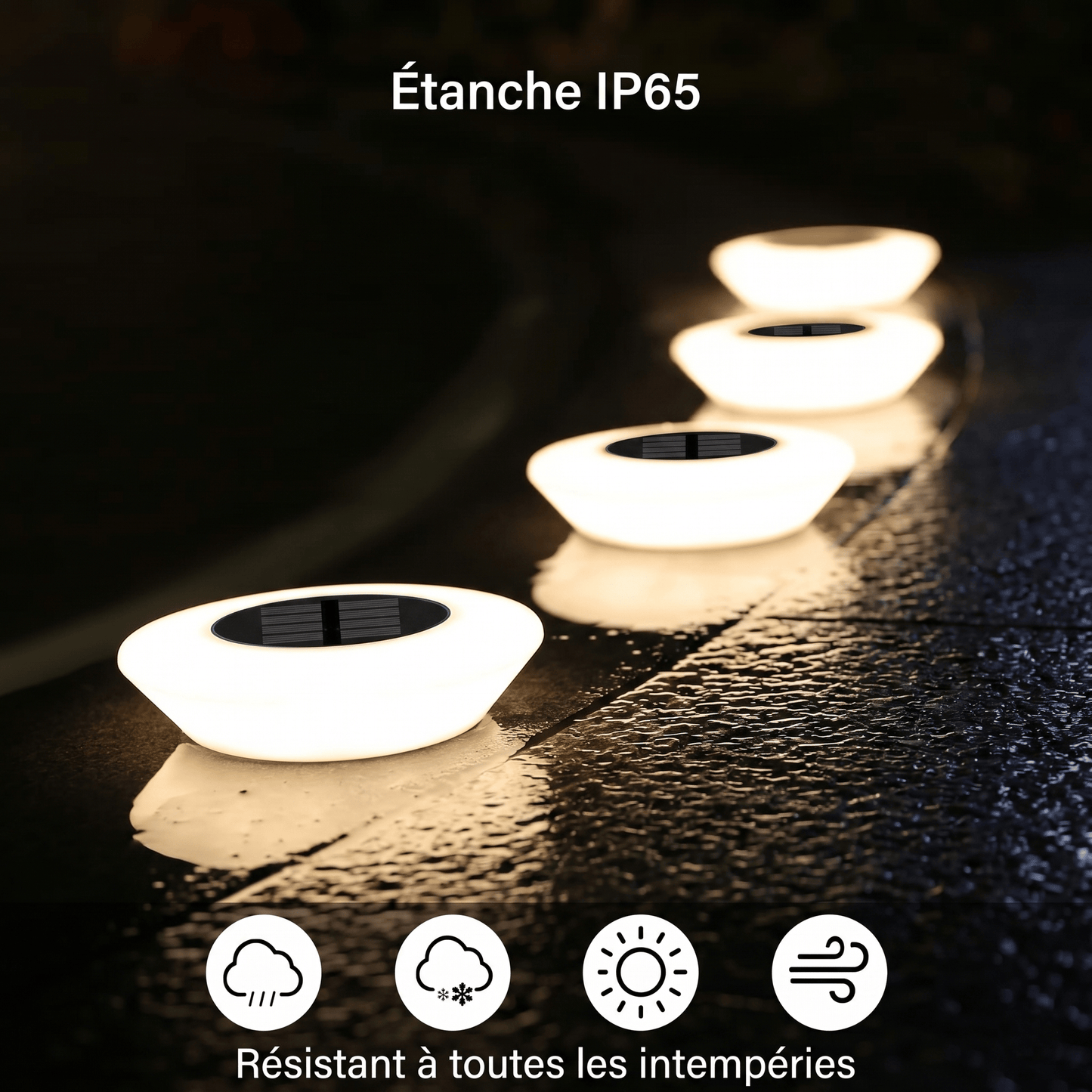 Lampes solaires extérieur sur pied waterproof IP65