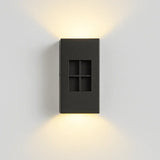Luminaire extérieur mural design blanc avec éclairage LED haut et bas, idéal pour façade moderne