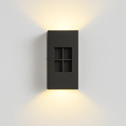 Luminaire extérieur mural design blanc avec éclairage LED haut et bas, idéal pour façade moderne