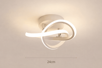 Luminaire plafond moderne blanc 24 cm – design spirale LED.1