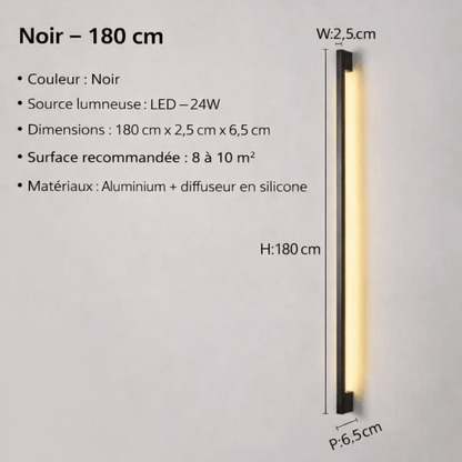 Dimensions applique murale salon LED – petit modèle