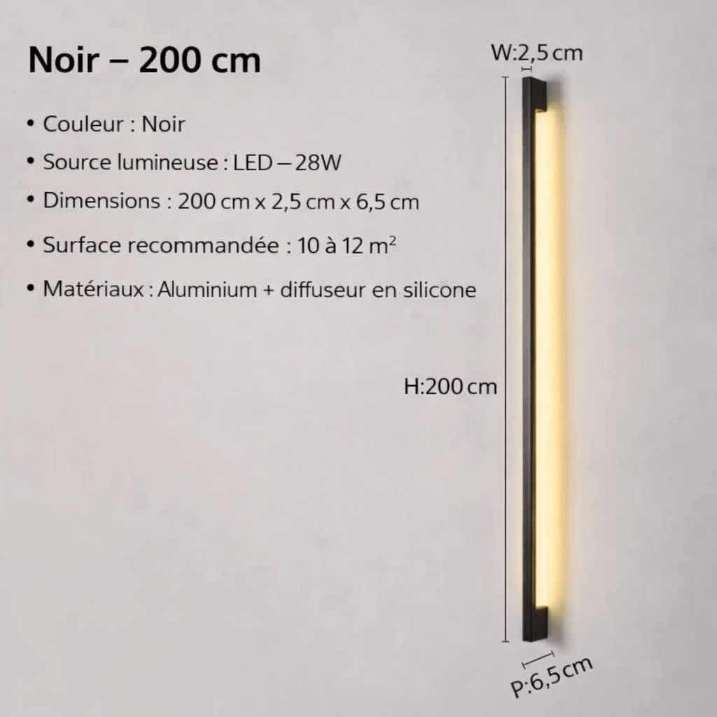 Applique murale salon LED – différentes tailles disponibles