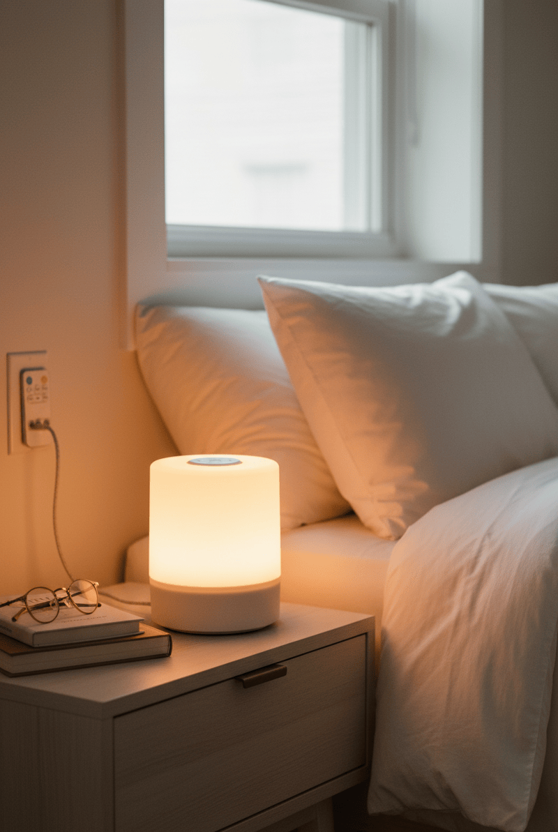 Petite lampe de chevet LED pour ambiance chaleureuse et moderne