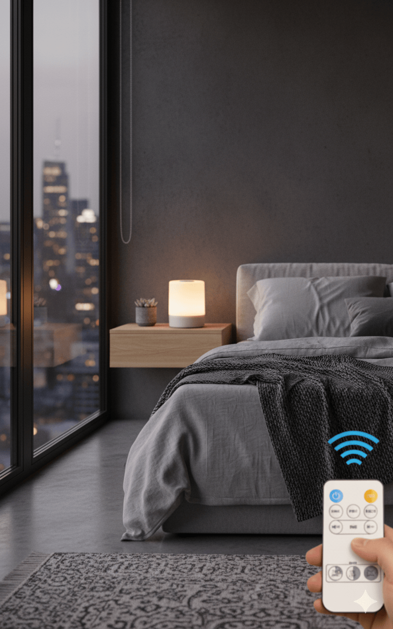 Petite lampe de chevet LED pour chambre et table de nuit